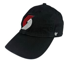 NBA Portland Trail Blazers ’47 Black Adjustable Strapback Hat OSFA
